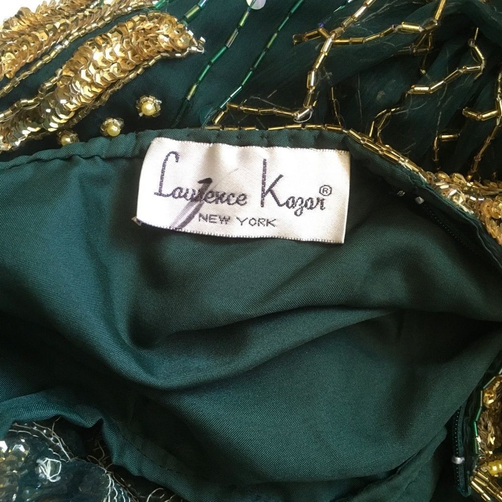 Lawrence Kazar New York vintage beaded dress S - Picture 9 of 16